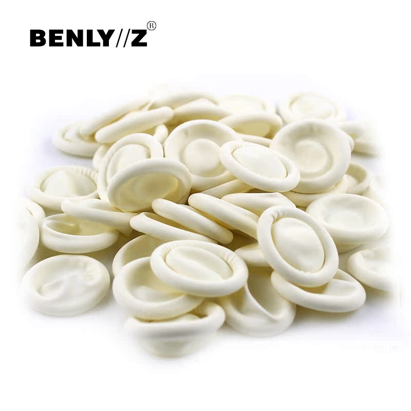 美甲橡胶手套 乳胶手指套一次性橡胶白指甲套 美甲用品