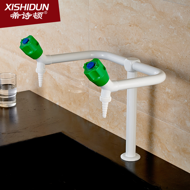 Histon - Copper Lab Tap - spraying lab water mouth of epoxy resin