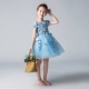 Một vai cô gái sinh nhật công chúa váy hoa cô gái fluffy sợi trẻ em sàn catwalk buổi tối ăn mặc nhỏ máy chủ đàn piano trang phục shop bán đồ trẻ em Váy trẻ em