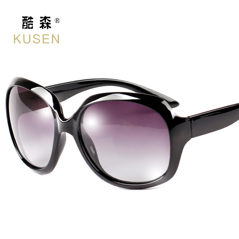 Coolson new women's polarized sunglasses retro big frame star anti-UV driving sun toad sunglasses sunglasses
