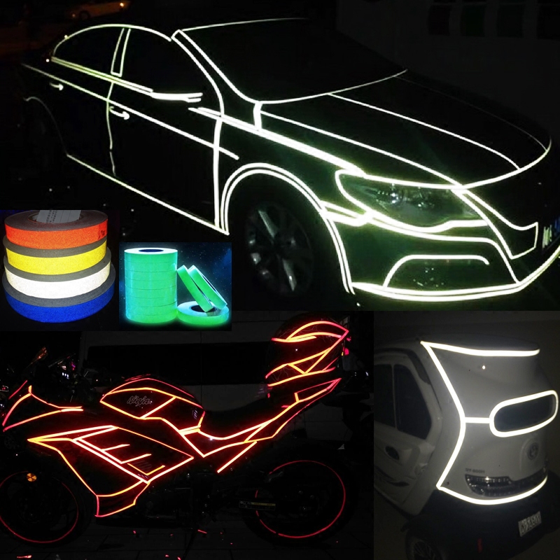 Car reflective strip body retrofit Decorative Stick Light Reflective Film Electric Motor Car Reflective Patch Car Sticker