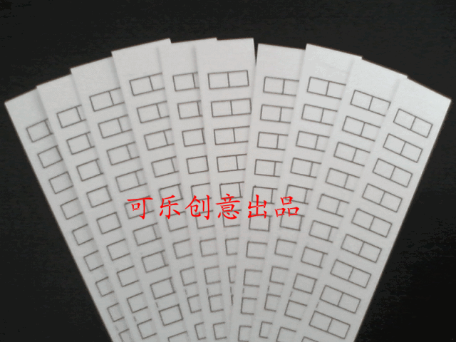 50-position cable train fittings Paper inserts in 10 sheets