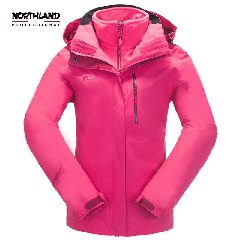 【15秋冬新款】NORTHLAND/诺诗兰 哈维娅女式三穿冲锋衣 GS042710