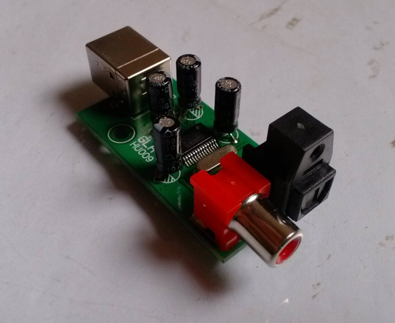 Gaoli Ogla HI-FI USB sound card PCM2903 USB to coaxial fiber pure digital conversion