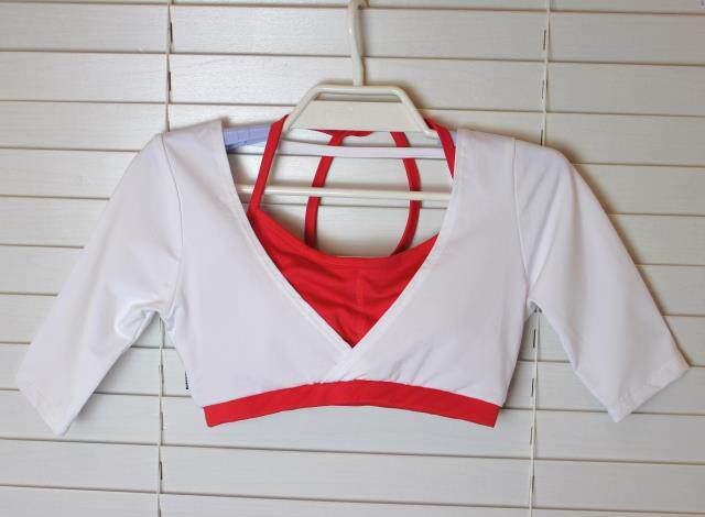 New Sport Fitness Dancing Bodybuilding Yoga Belly Dance Jazz Latin Dance With Long Sleeve Blouse Vest