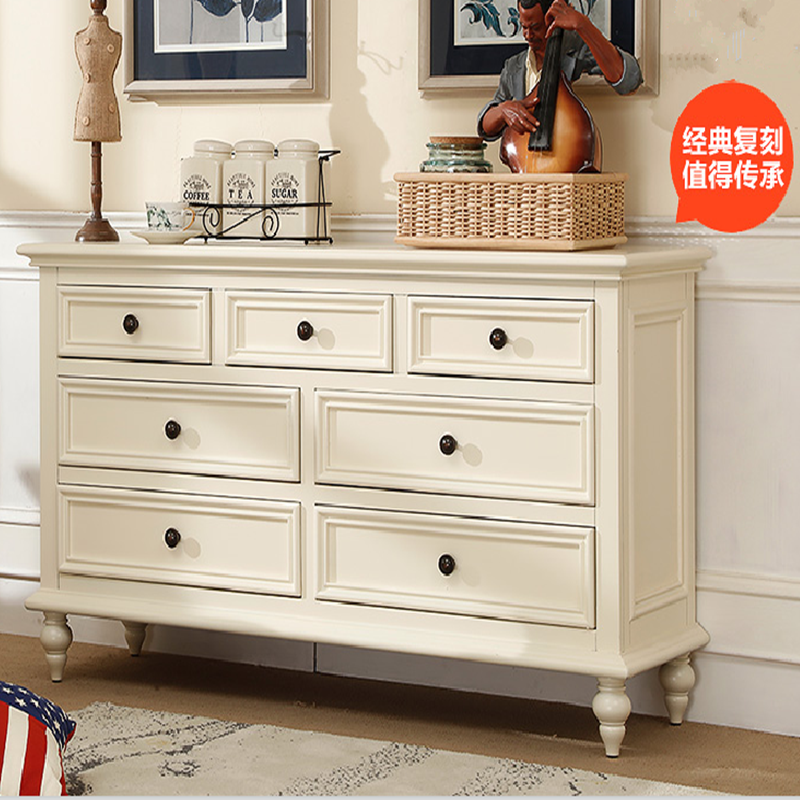 American style drawer seven bucket solid wood drawer custom drawer custom drawer Beijing furniture combination storage cabinet storage cabinet