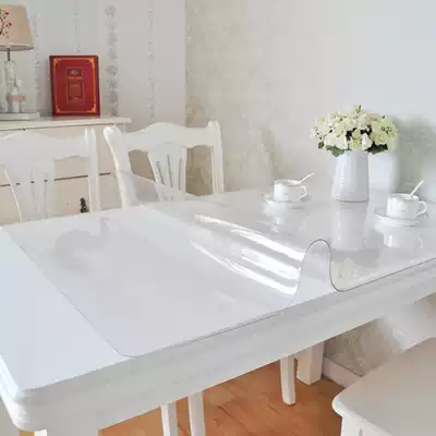 Soft glass mat PVC waterproof tablecloth Anti-scalding Soft glass plastic tablecloth Leave-in coffee table table mat