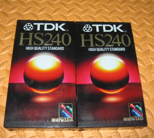 TDK HS240 VHS TDK 240 minutes blank video new unremoved