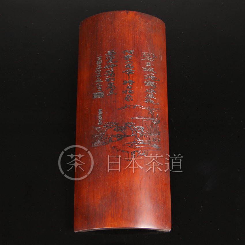 OZ Japanese tea ceremony art Japanese woodcut tea lotus tea shovel teaspoon poetry old coal bamboo tea lotus