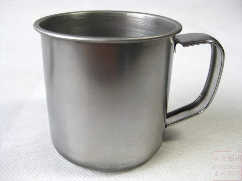 Stainless steel water glass sub with handle mouth cup 120ml diameter 5 8 high 5 8cm tea cup tea cylinder beer cup