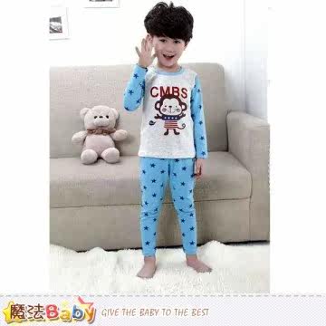魔法Baby~男童装 儿童弹性舒适居家长袖套装