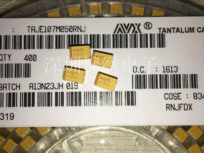 Tantalum capacitive AVX 6032 2312 TAJC105K050RNJ 50V 1UF Type 105T