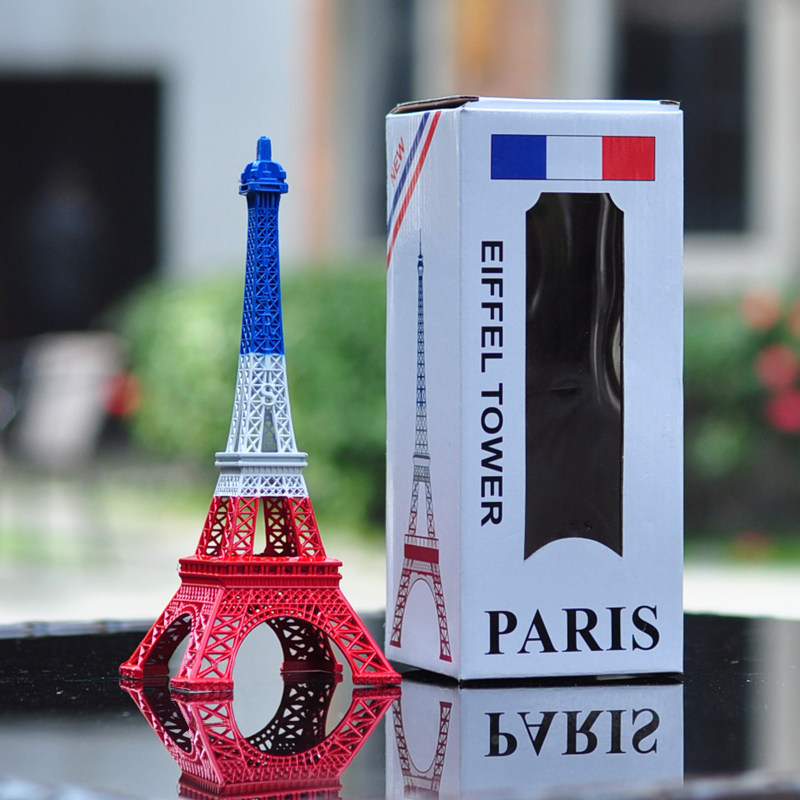 Paris, France Eiffel Tower Ornament Decoration Red White Blue Commemorative Edition French Souvenirs