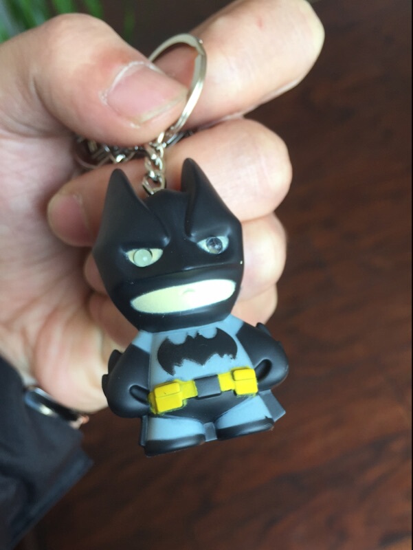 Free Shipping Cartoon Cute Bag Batman Pendant Small Gift Creative Batman Car Keychain for Women