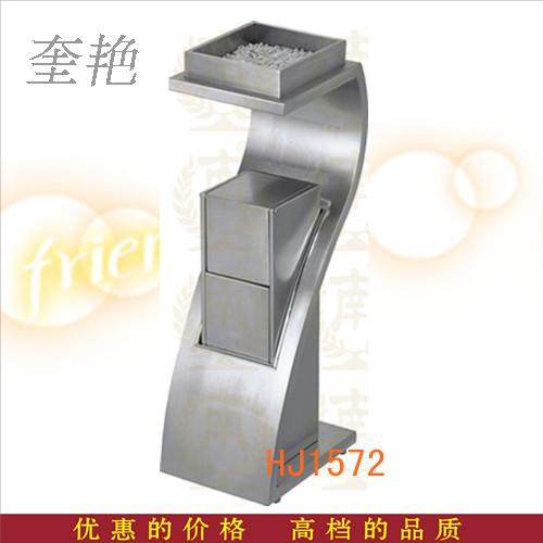 Hotel corner new concept ash barrel brushed stainless steel vertical glove box shopping mall waste paper peel box waste barrel