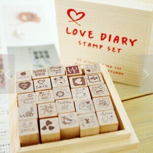 899 Cute Diary Decoration Seal Wooden Seal 25 Suits