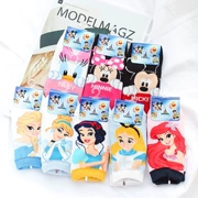 Vớ trẻ em mùa xuân và mùa thu mỏng cotton mùa hè cô gái thoáng khí hoạt hình dễ thương Disney Princess vớ vớ Hàn Quốc