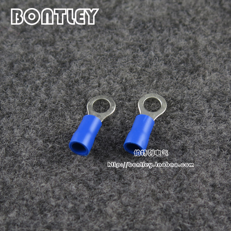 Industrial grade cold-pressed terminal connector round insulated terminal RVL2-4 100 packs