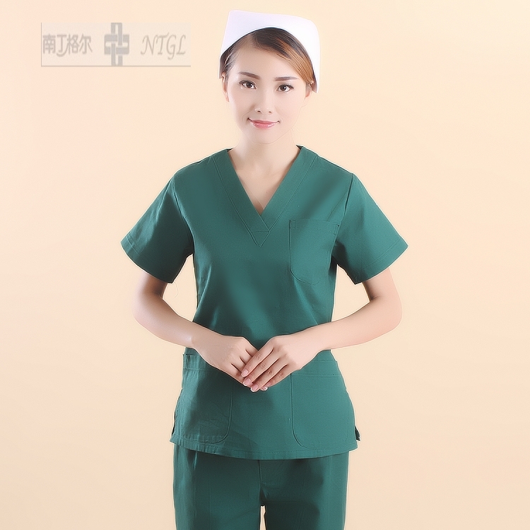 New nurse uniform female Korean version hand washing clothes Summer brush hand clothes short sleeve oral split suit overalls NP-88