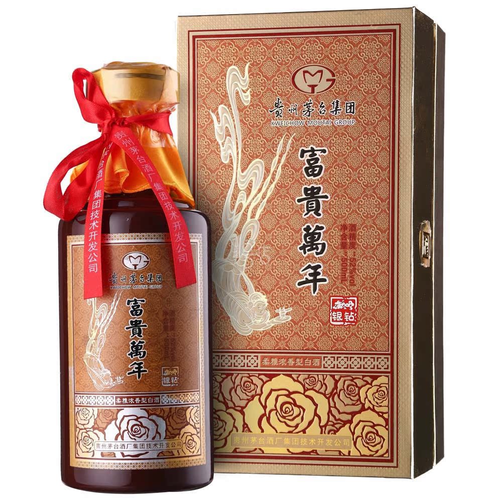 茅台 富贵万年 银钻 52度浓香型 500ML