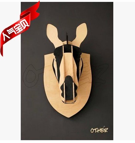 otherSimple zebra wall decoration wall hanging pastoral Nordic creative log home wall decorations