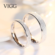 Chỉ số ngón tay net vòng màu đỏ nữ sterling silver cặp của Nhật Bản và Hàn Quốc đơn giản hipster sinh viên các cặp vợ chồng nhẫn nam thiết kế ban đầu cá tính