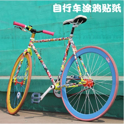 Велосипед, горная наклейка с коробкой передач, светоотражательные наклейки, рама, колесо