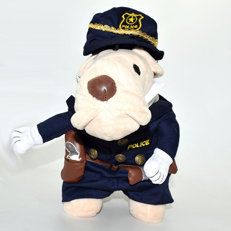 Pug dog pet clothes three-dimensional funny and funny standing sheriff transformed into teddy clothes cat clothes