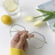 Kính đổi màu nữ cận thị Phiên bản Hàn Quốc của thủy triều phẳng ánh sáng đa giác kính gọng kính râm nam chống tia UV