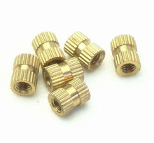Copper inlays embedded double-pass knurled injection molded copper nut copper inserts M2M2 5M3*5 6 8 10 18 20