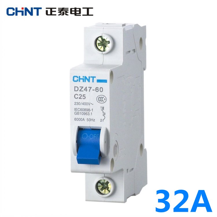 Zhengtai dz47 1p c32a Small breaker Home Air switch One pole item C Type 