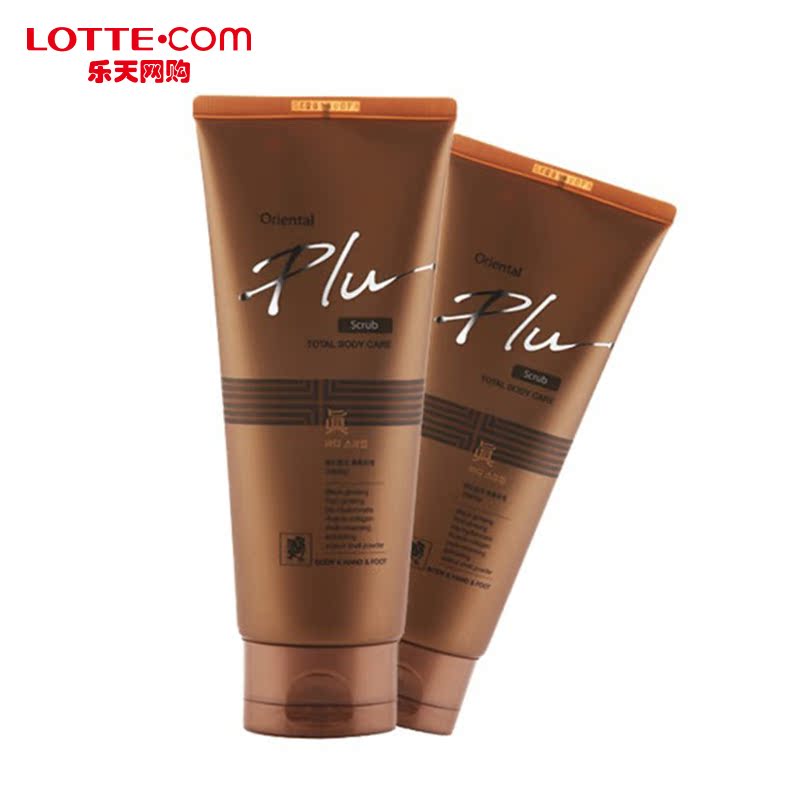 乐天网购PLU东方蓝色身体磨砂膏去角质清洁保湿韩国正品200g*2
