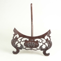 Multi-provincial chicken wing wood carving flower tray 14-16 inch solid wood tray disc bracket large plate frame