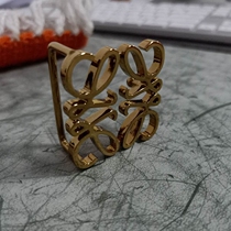 Dongguan Breaking copper pattern 34mm belt buckle head pure copper smooth vacuum plated gold plate buckle belt scalp lead