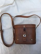 Old stock Bull Leather Telescope Box Waist Satchel Long Bull Leather Harness 65 annual military fan collection China