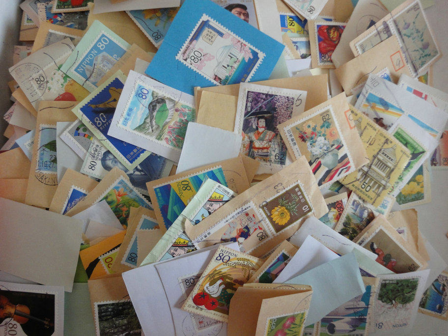 {Muzi's Fairy Tale} Japan's foreign letter selling stamp clips 50g hand account material