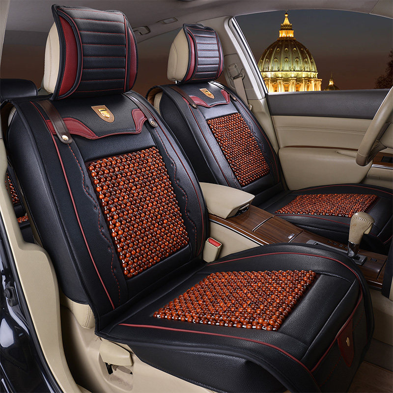新奥迪A3 A4L A6L Q3Q5 Q7 A5A7A8汽车坐垫木珠全包围四季新款
