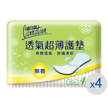 康乃馨 透气超薄护垫无香 (40片x4包)舒爽台湾官网直邮进口