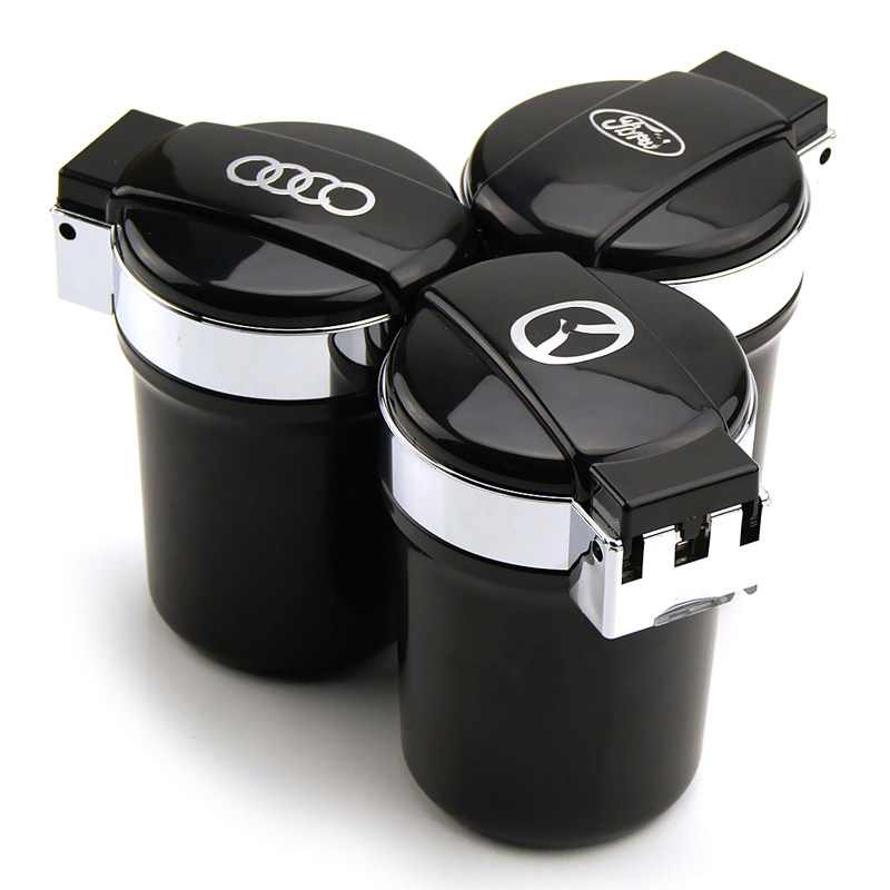 4S店专供车用烟灰缸带led夜灯 车内创意汽车烟灰缸 车载烟灰缸