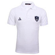 Le coq sportif Quần áo gà Pháp quần vợt nam danh thiếp kak cổ áo ngắn tay áo phông trắng