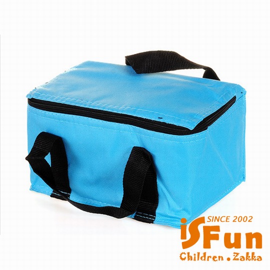 台湾官网直邮进口【iSFun】野餐露营＊立体保冷保温袋/蓝
