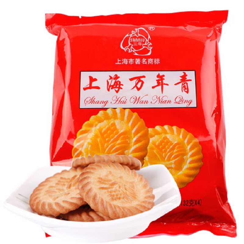 【天猫超市】三牛 万年青饼干 528g/袋 上海老字号产品办公室零嘴