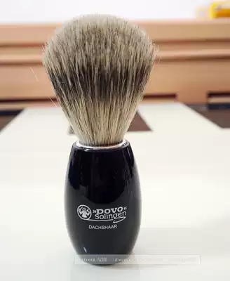 German Dovo natural badger hair shaving brush beard foam brush black handle