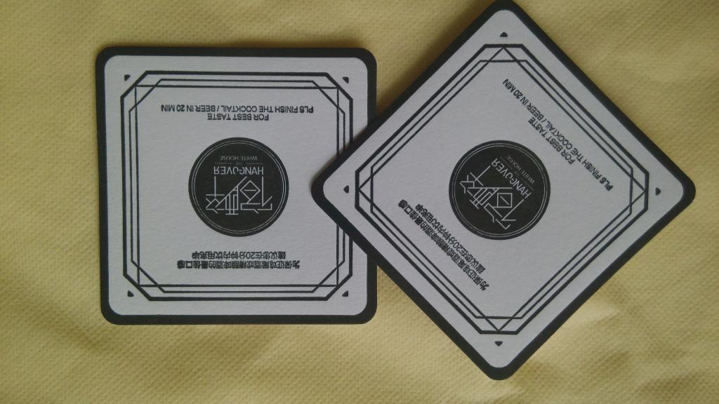 Hotel hotel room supplies Disposable coaster ashtray pad custom printed LOGO