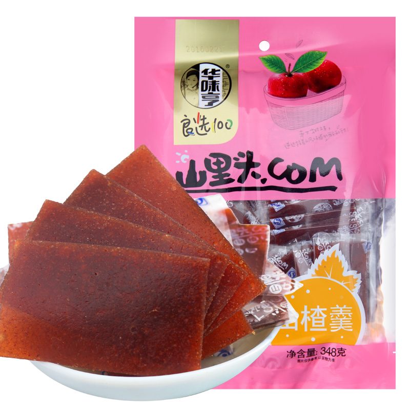 【天猫超市】华味亨 山楂羹 348g袋 山楂糕 糕点 零食 蜜饯