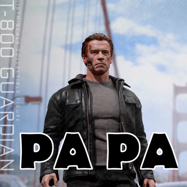 Spot HT MMS307 HOTTOYS Terminator 5 Genesis T800 Elderly Edition Arnold Double-headed Eagle