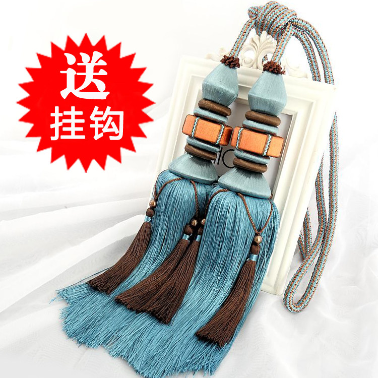 Eurostyle Extravaganza Villa double Ball Curtain Strap Hanging Ball Tying the ball tying rope hanging Ball flow Su Curtains Buttoned with Decorative Ball-Taobao