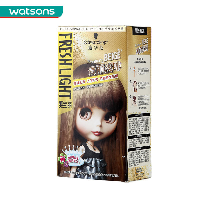 【屈臣氏】斐丝丽染发霜贵丽浅啡6-6号