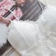 Đầm trắng gợi cảm làm đẹp lưng dây đeo phía dưới áo vest hở lưng quấn ngực nữ chống thiếu ống top ngực lót đồ lót hè