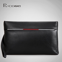 Mens leather fashion handbag First layer cowhide casual soft clutch handbag Envelope bag handbag